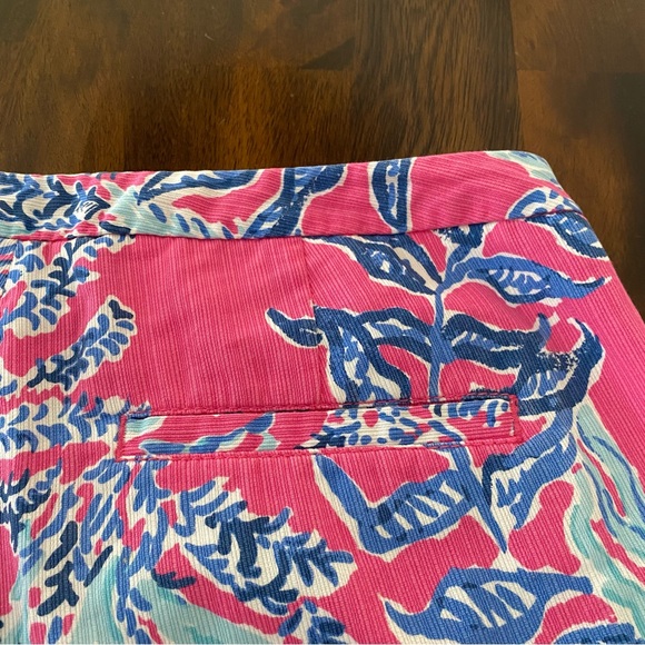 Lilly Pulitzer Capri Pink Samba Pink Blue Coral Short - Picture 6 of 8